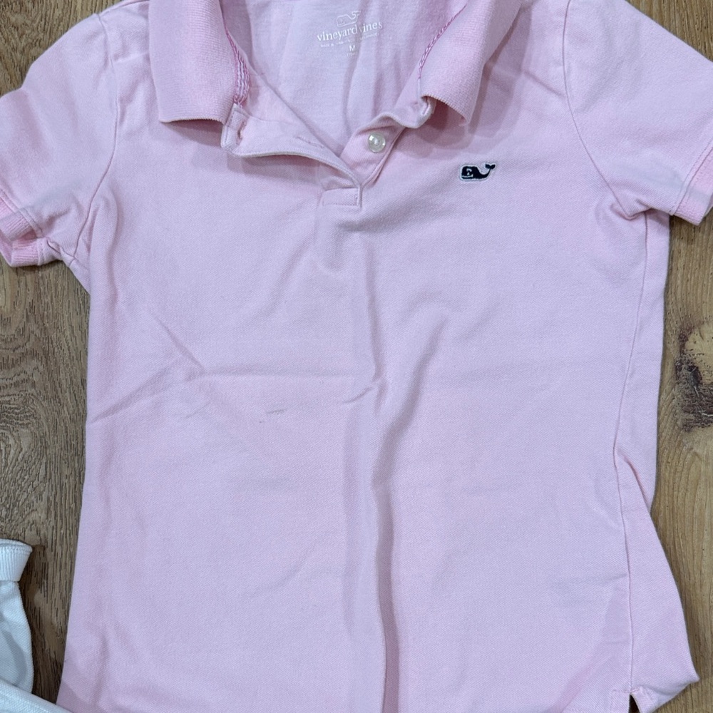 Vineyard Vines boys Polo 4-Shirt bundle - Pink, white, and Blues size 5,6,7 - Picture 3 of 7